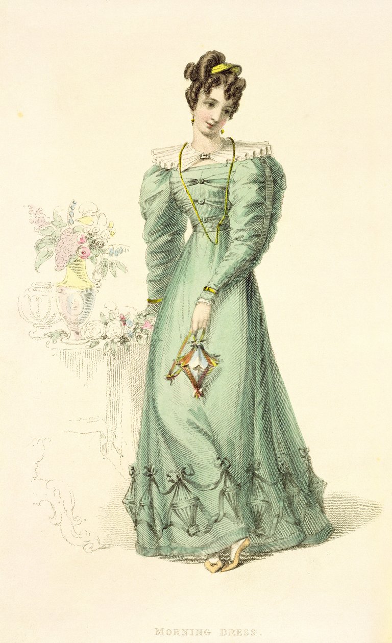 Morgenkjole, modetallerken fra Ackermanns Repository of Arts af English School