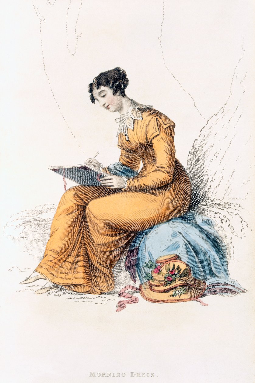 Morgenkjole, modetallerken fra Ackermanns Repository of Arts af English School