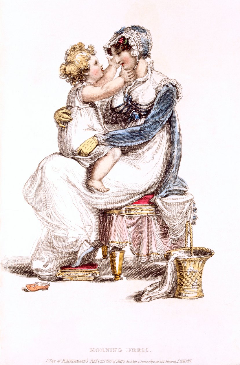 Morgenkjole, modetallerken fra Ackermanns Repository of Arts af English School