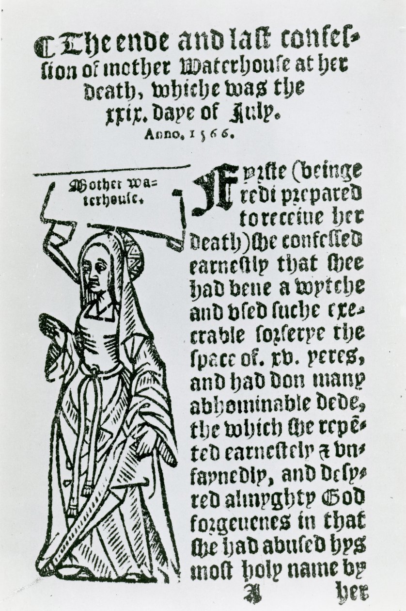 Mother Waterhouse (ca. 1503-1566), pjece, 1566 af English School