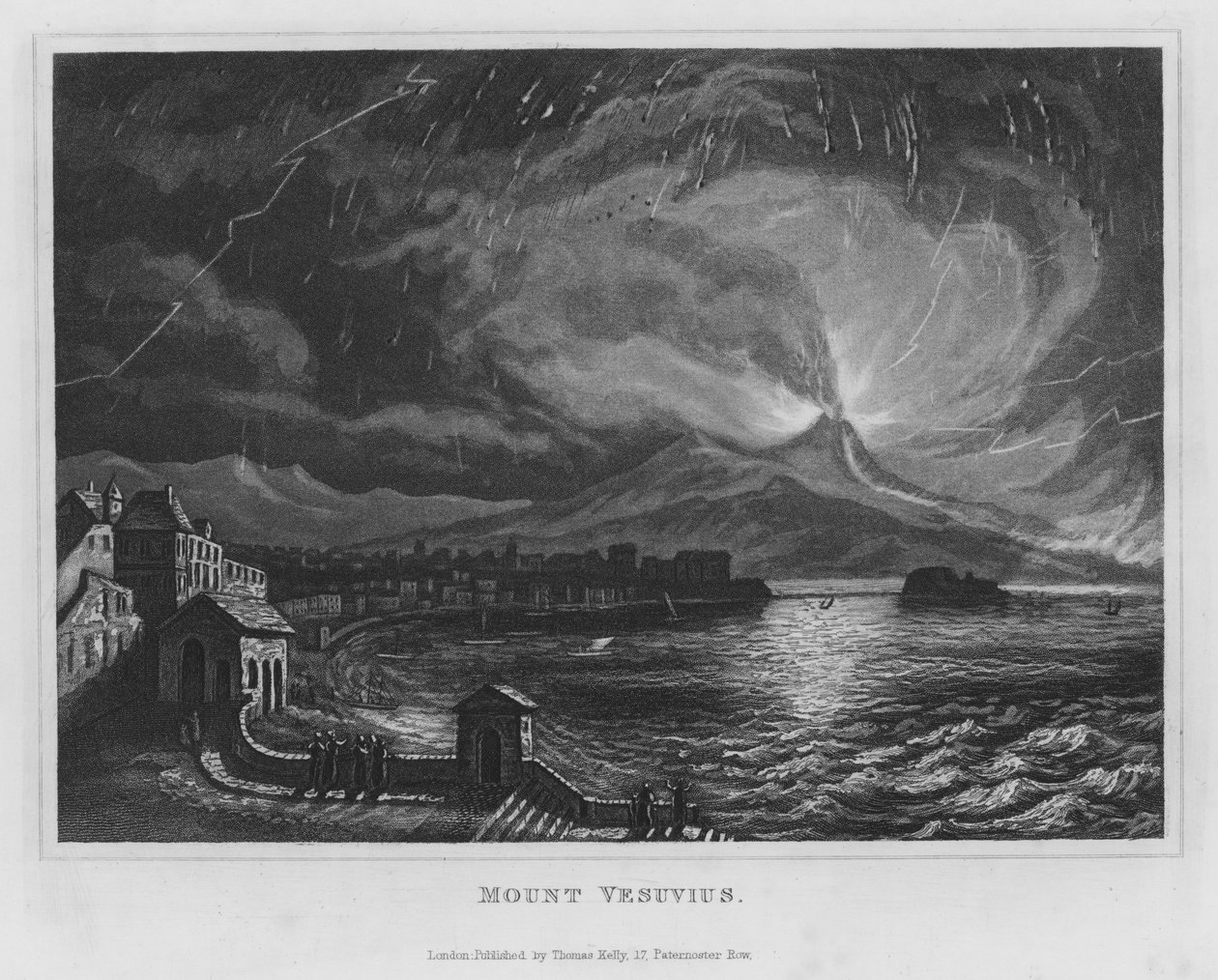 Mount Vesuvius (gravering) af English School