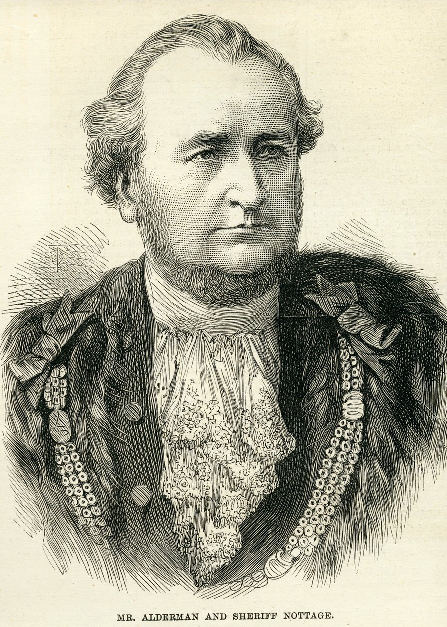 Hr. Alderman og Sheriff Nottage fra The Illustrated London News, 10. november 1877 af English School
