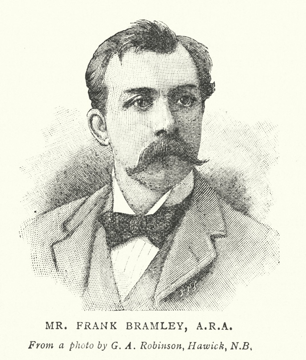 Mr Frank Bramley, ARA (engraving) af English School