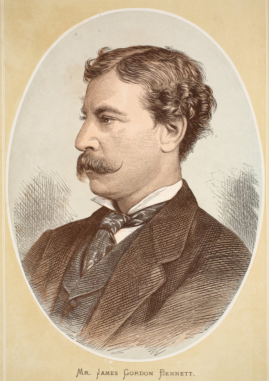 Mr. James Gordon Bennett, illustration fra The Pictorial Edition of the Life and Discoveries of David Livingstone af J. Ewing Richie, pub. af A. Fullarton & Co., 1876 af English School