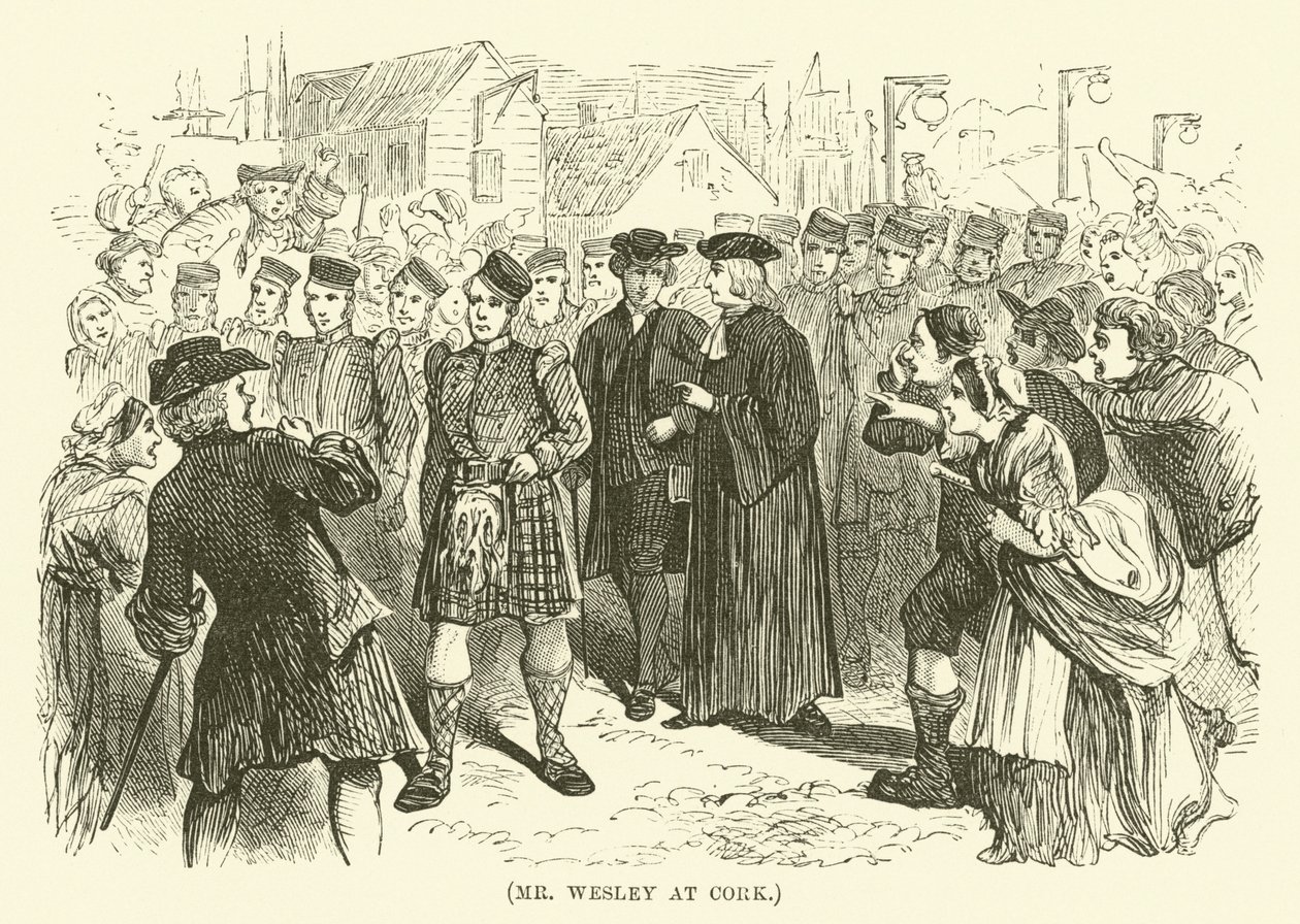 Mr Wesley i Cork (kobberstik) af English School