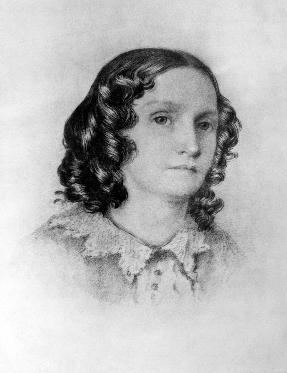 Mrs. Jenkin, fra en skitse taget af hendes søn i Genova, det 19. århundrede af English School