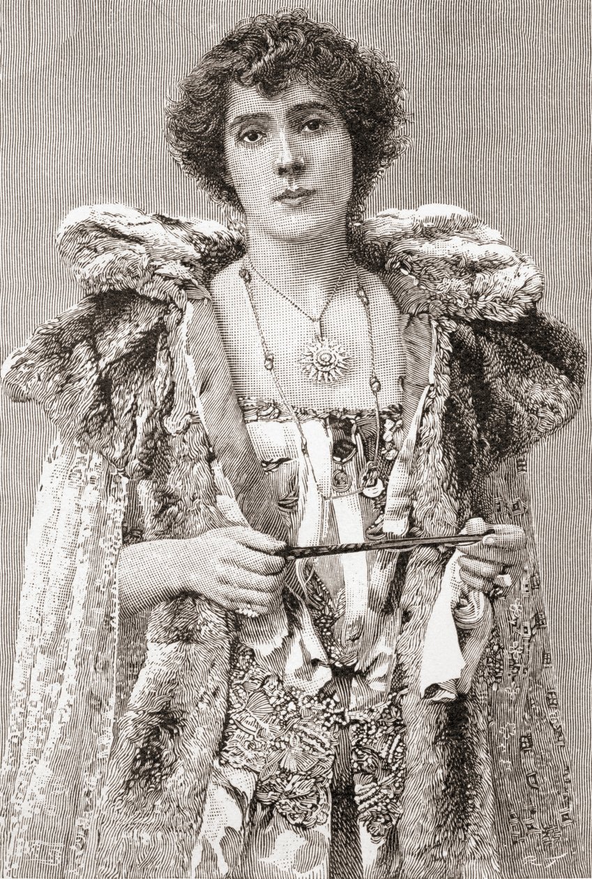 Mrs Patrick Campbell, Fra The Strand Magazine udgivet 1897. af English School