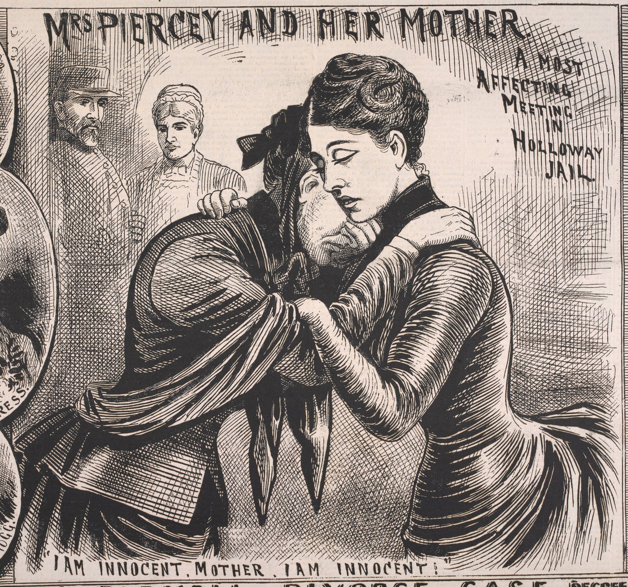 Fru Piercey og hendes mor, Illustrated Police News, 22. november 1890 (tryk) af English School