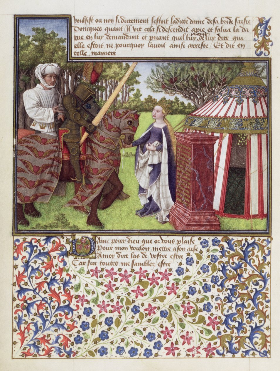 Ms. 2597 Heart and Desire with Hope at his House, faksimileudgave af Livre du Coeur dAmours Espris af Rene dAnjou af English School
