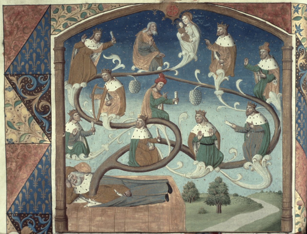Ms Hunter 36 f.36v God, from the Hunterian Psalter, c.1170 af English School