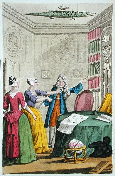 Nan Holland og Tristram Savage røver Dr. Trotter på Moorfields, illustration fra "Lives and Adventures of the Most Celebrated Highwaymen and Street Robbers...", udgivet 1822 (farve litografi) af English School