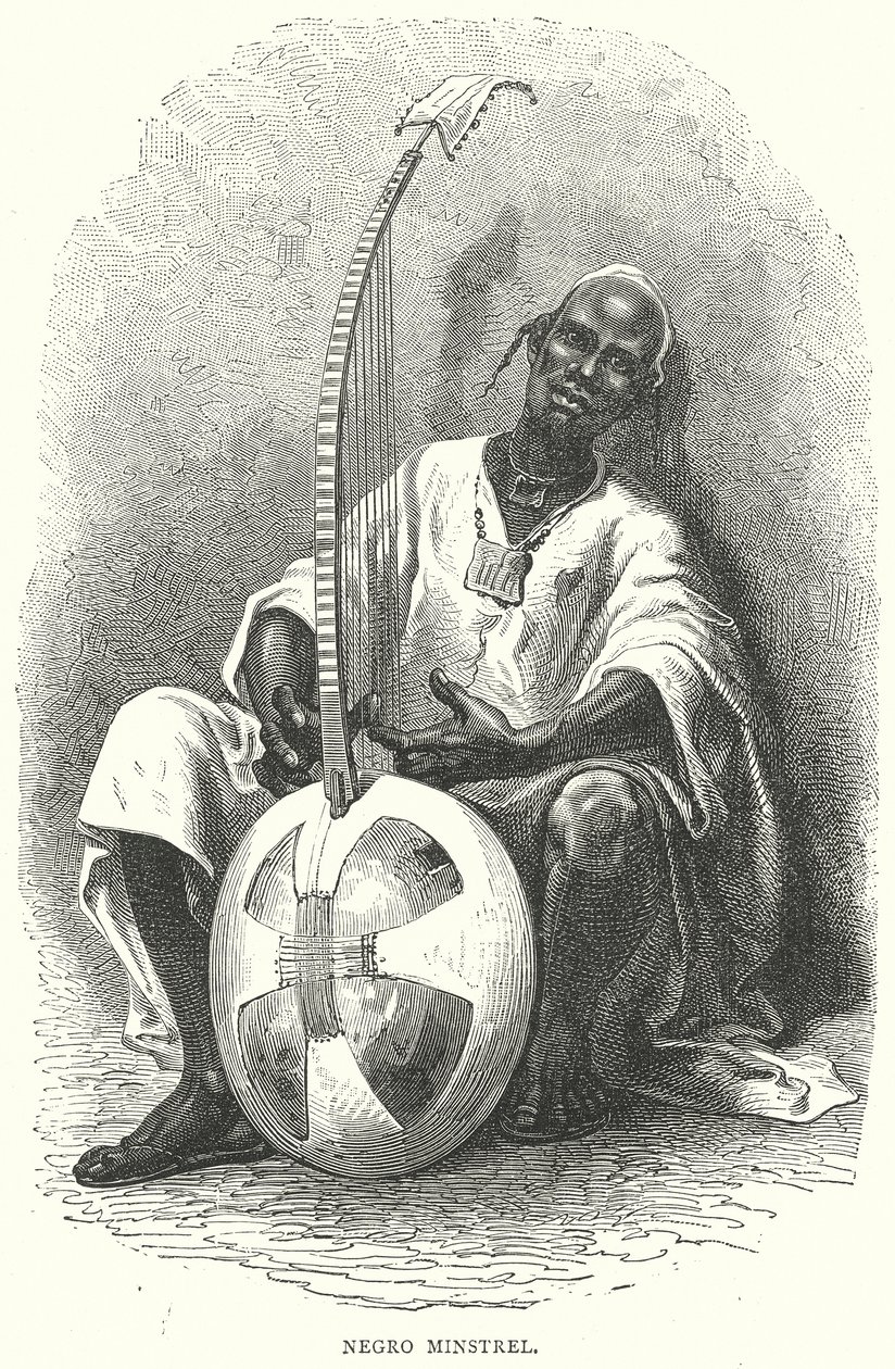 Negro Minstrel (kobberstik) af English School