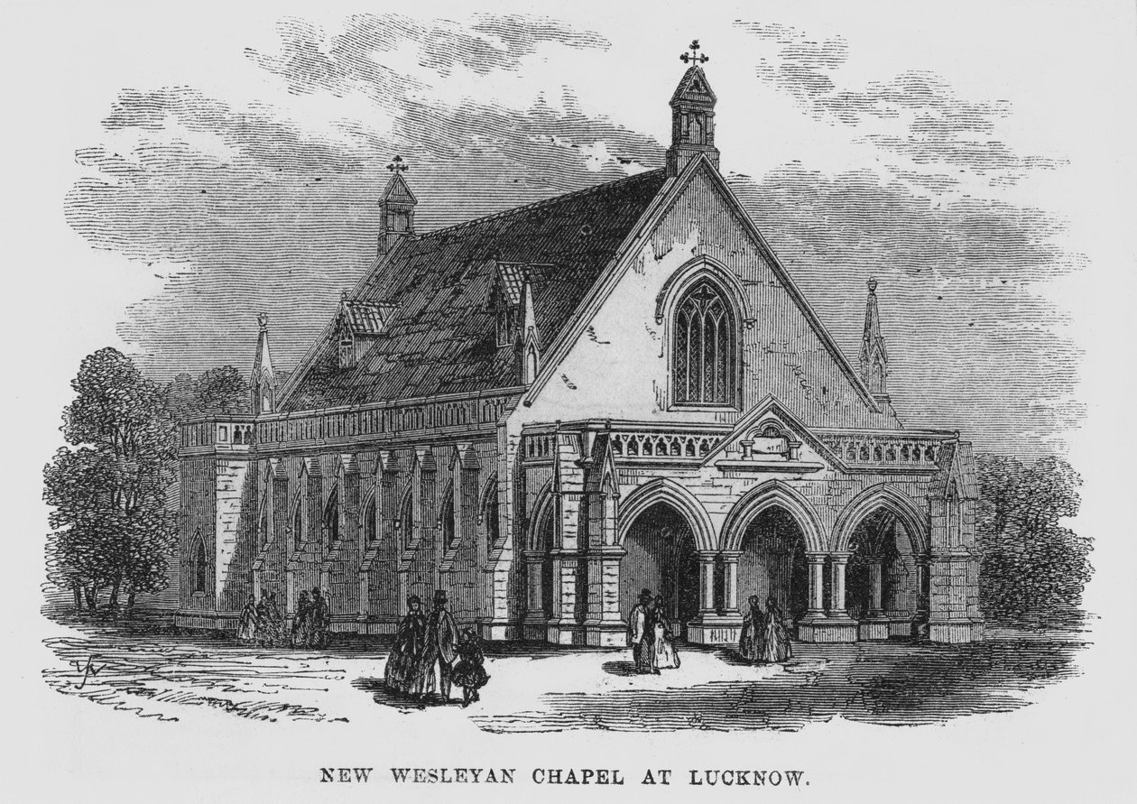 Nyt Wesleyan Chapel i Lucknow af English School