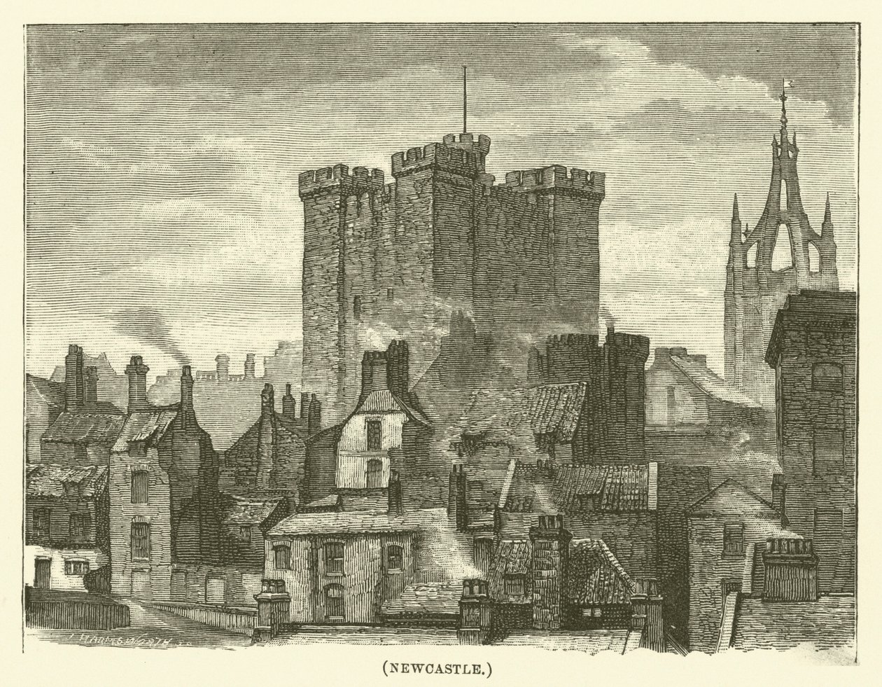 Newcastle (gravering) af English School
