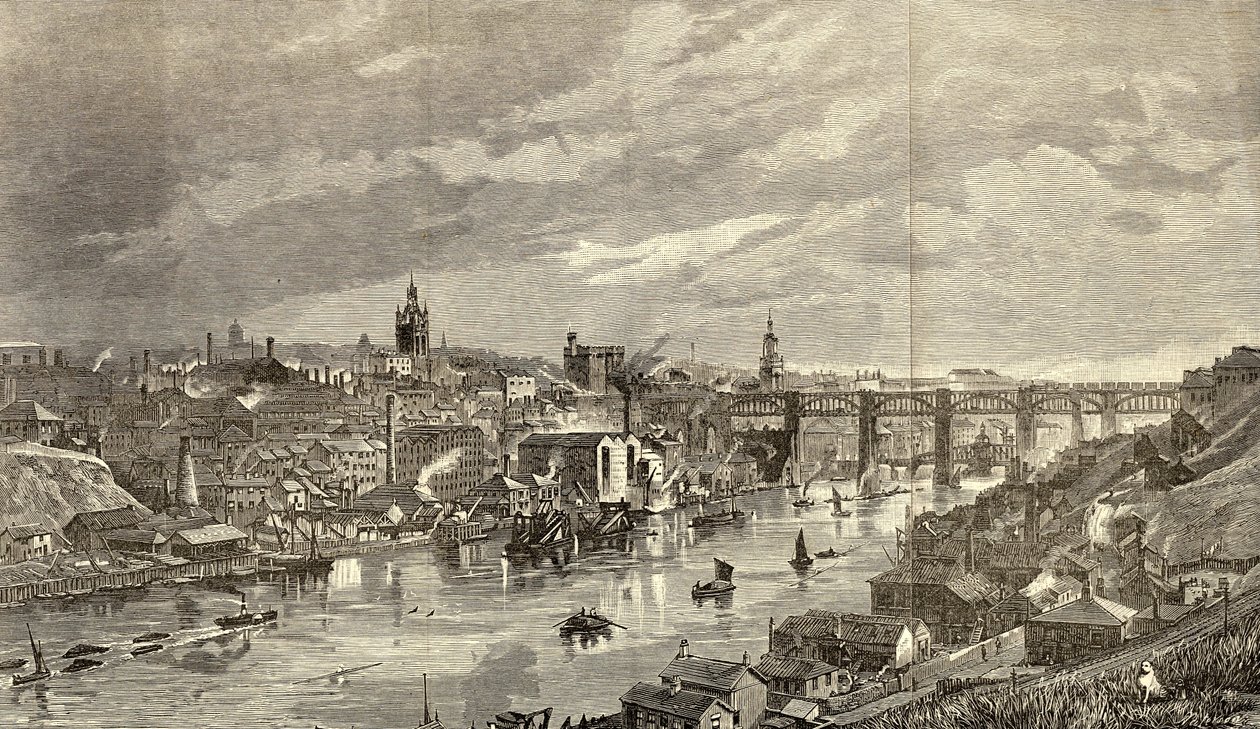 Newcastle upon Tyne i 1887 af English School