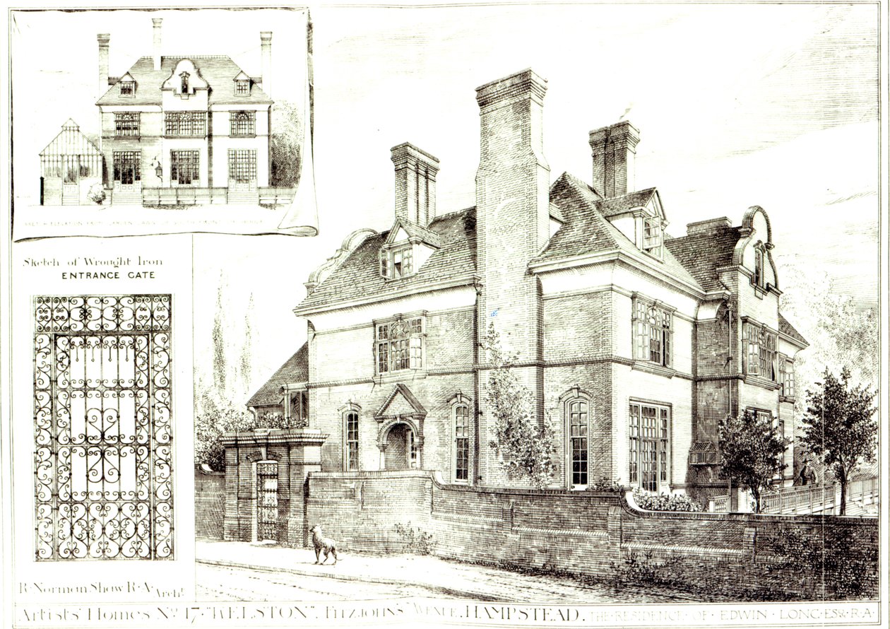 No.17 Kelston, St. Johns Avenue, fra The Building News, 10. februar 1882 af English School