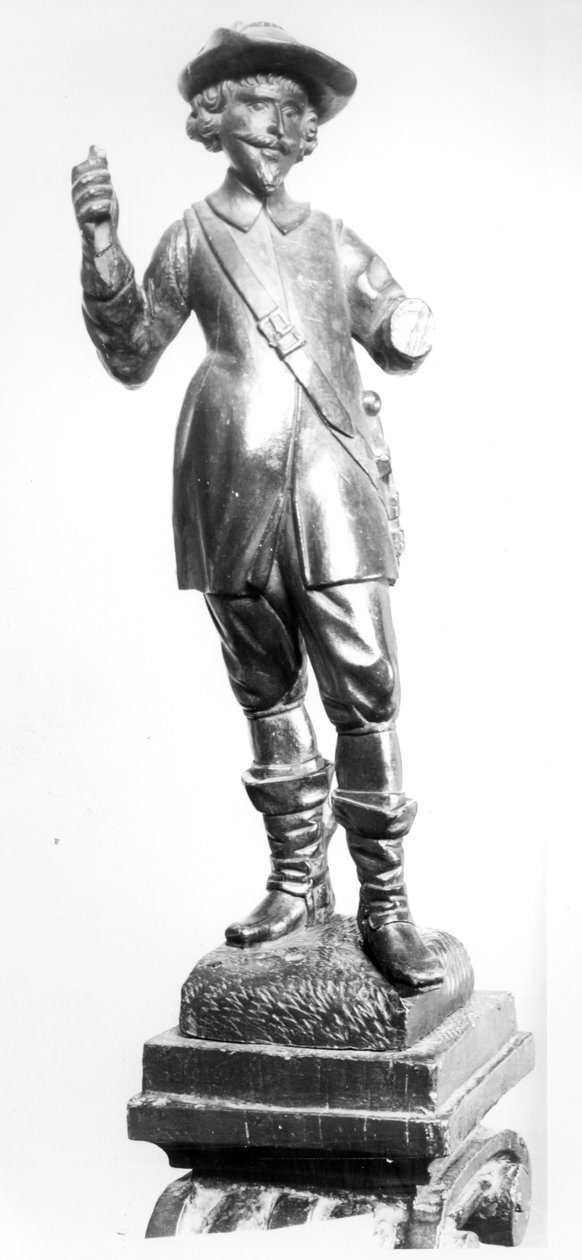 Officer of Musketeers, 1638 (udskåret træ) af English School
