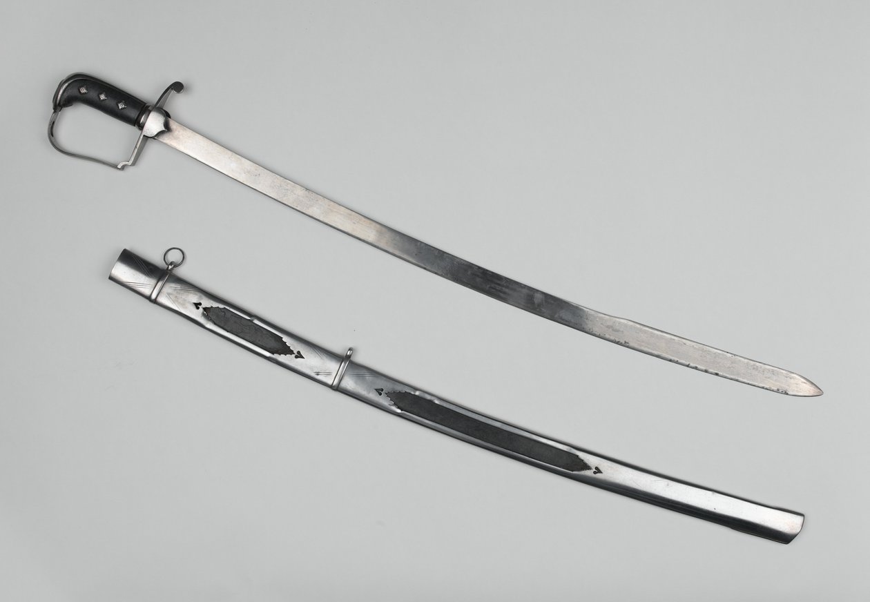 Officerssværd, 51. fod, ca. 1809 (stål med trægreb) af English School