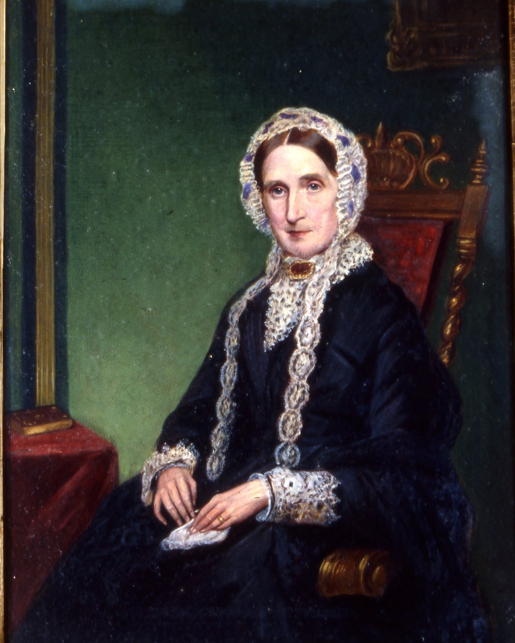 Old Lady in Widows Weeds, ca. 1850 (olie på lærred) af English School