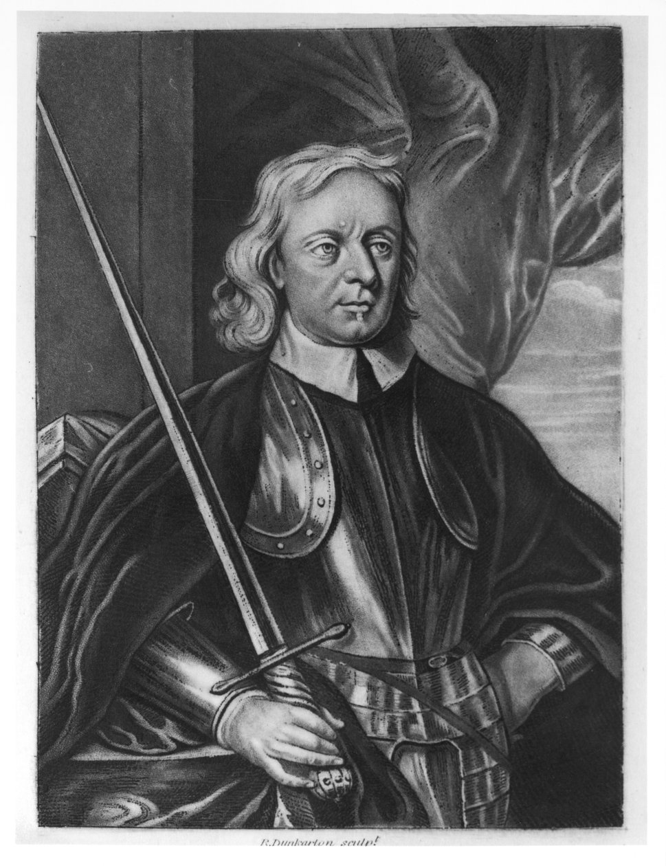 Oliver Cromwell (1599-1658) illustration fra 