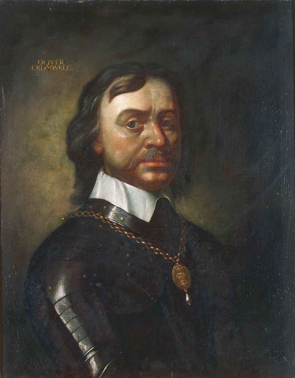 Oliver Cromwell, ca. 1670-90 (olie på lærred) af English School
