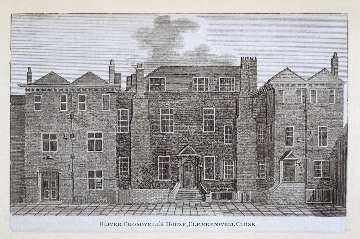 Oliver Cromwells House, Clerkenwell Close, 1800-tallet af English School