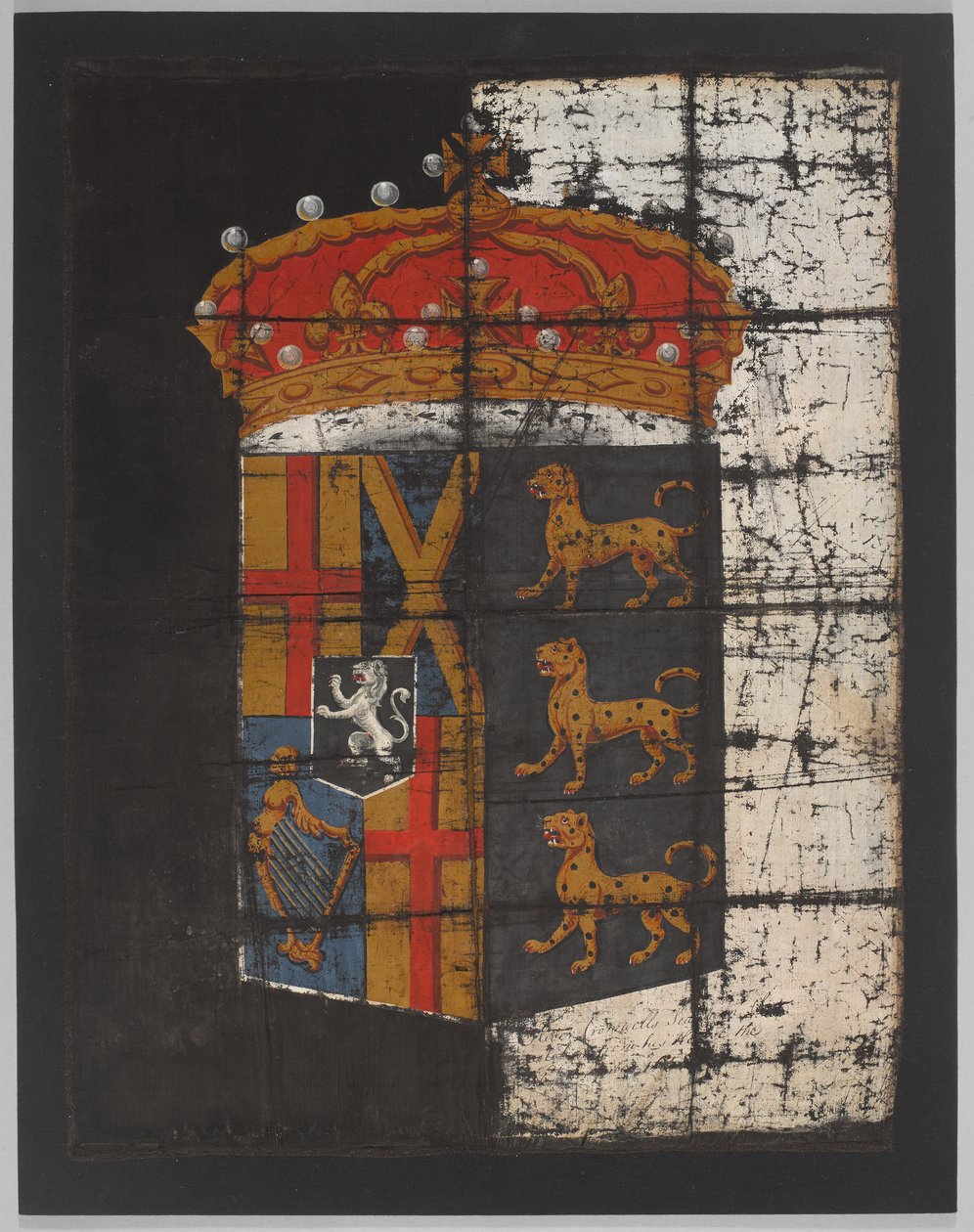 Oliver Cromwells begravelsesbanner, ca. 1658 (banner) af English School