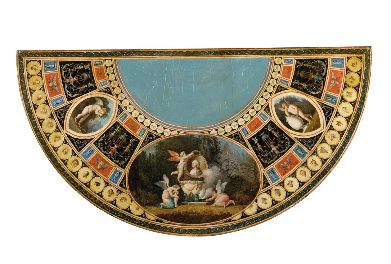 Et af et par George III te-borde, muligvis irsk, ca. 1780 (sort og guld, japansk og polykromt dekoreret træ) (se også 3056799-803) af English School