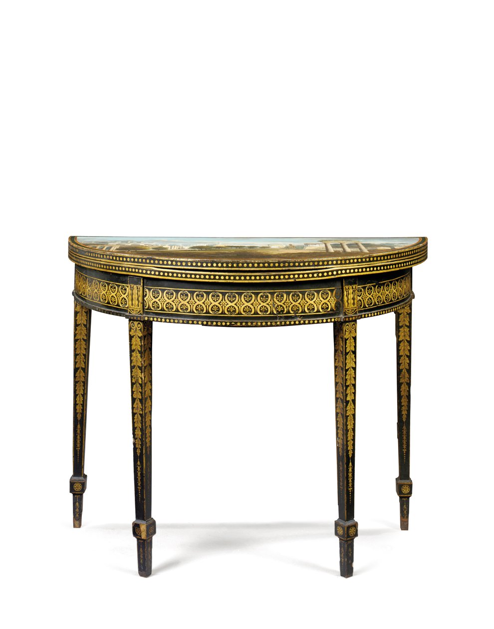 Et af et par George III te-borde, muligvis irsk, ca. 1780 af English School