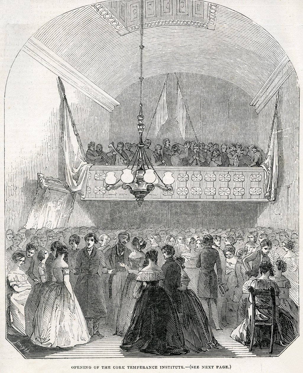 Åbning af Cork Temperance Institute, 1845 af English School