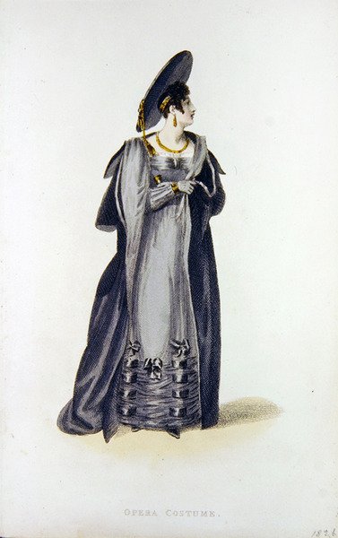 Operakostume, modetallerken fra Ackermann