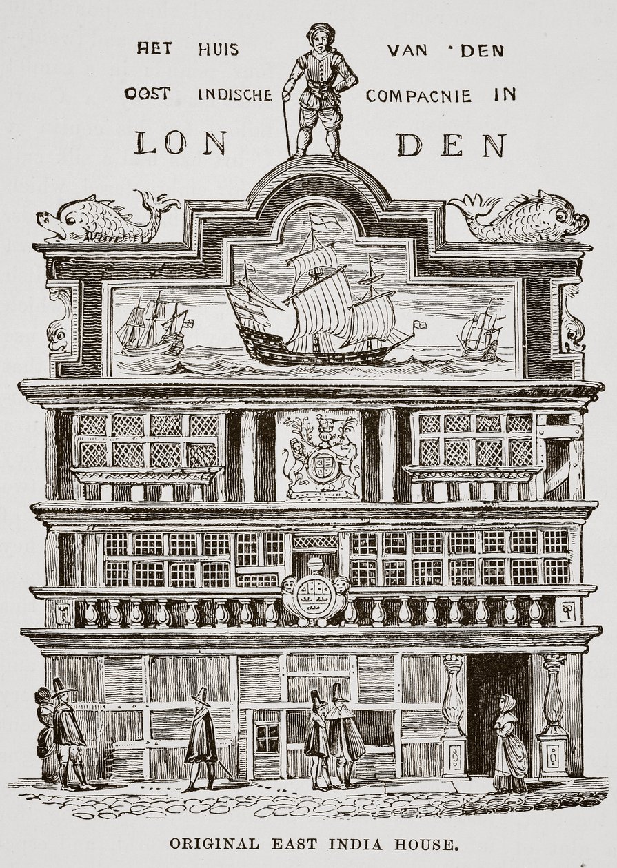 Originalt East India House af English School