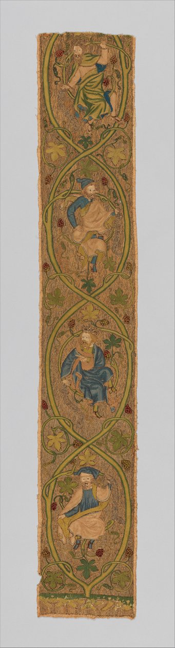 Orphrey, tredje fjerdedel af det 14. århundrede (metal, silke og linje) af English School