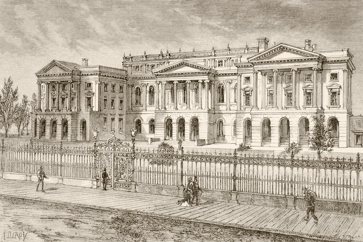 Osgoode Hall, Toronto, Canada (litho) af English School