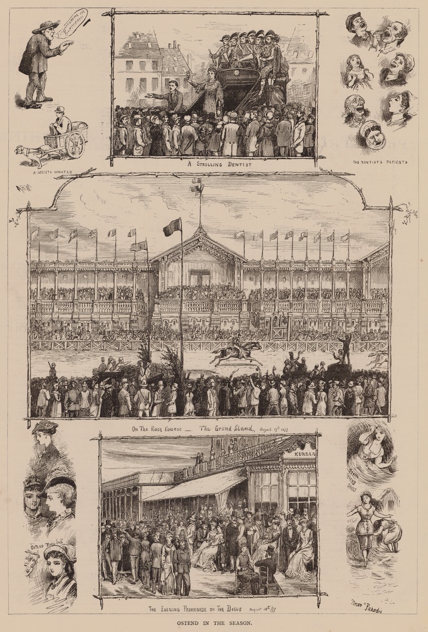 Oostende i sæsonen (kobberstik) af English School