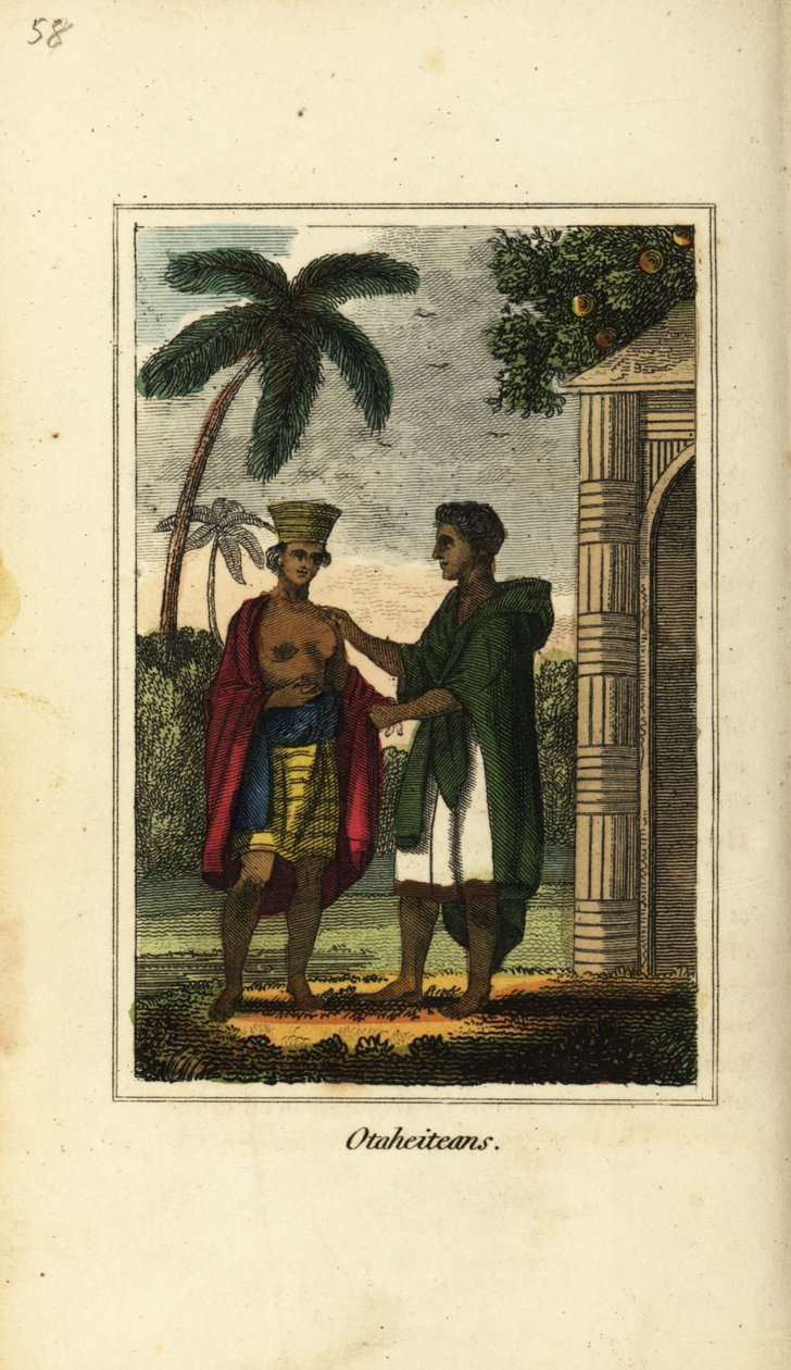 Otaheitanere eller indfødte fra Tahiti, Polynesien af English School