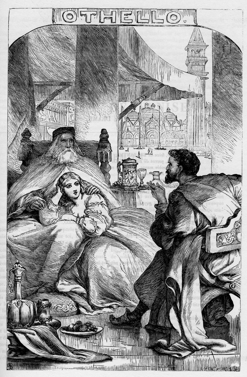 Othello, the Moor of Venice - Illustration i "" Completes af William Shakespeare"" 1866 - Illustrationerne og den generelle form for denne udgave er lånt fra Cassells illustrerede Shakespeare, udgivet i London af English School