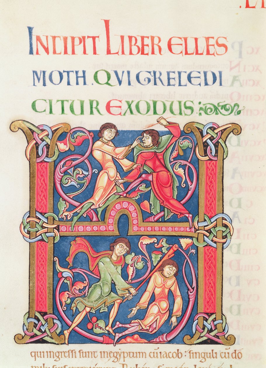 Side fra Winchester Bible, ca. 1150-80 (vellum) af English School