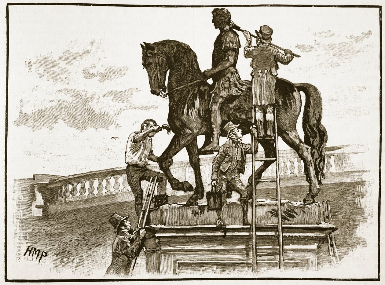 Maleri King William Black, Dublin, 1822, illustration fra Cassells Illustrated History of England (sepia foto) af English School