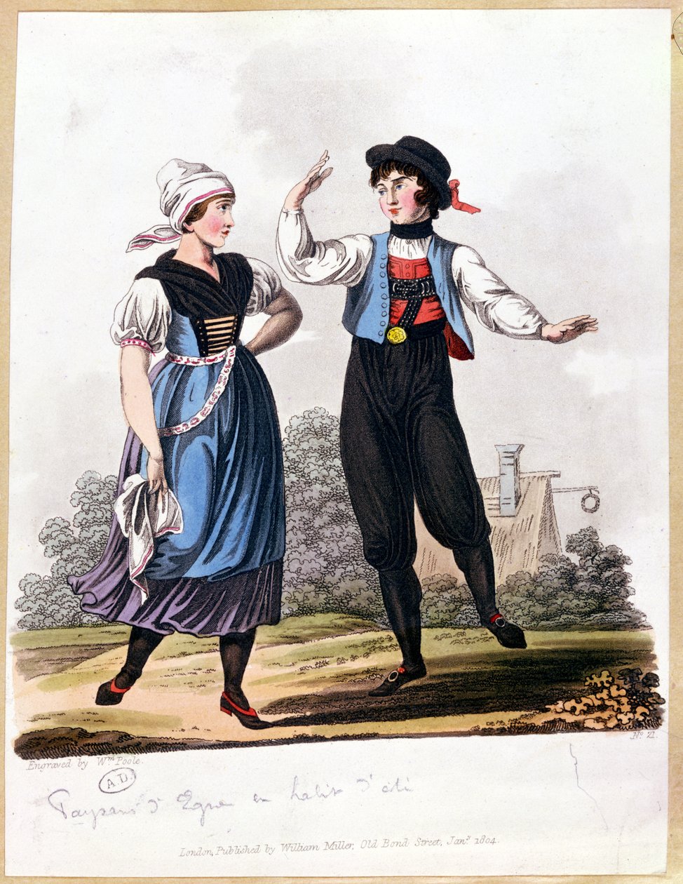 Bondedans i Eger, Bohemia, indgraveret af William Poole, 1804 af English School