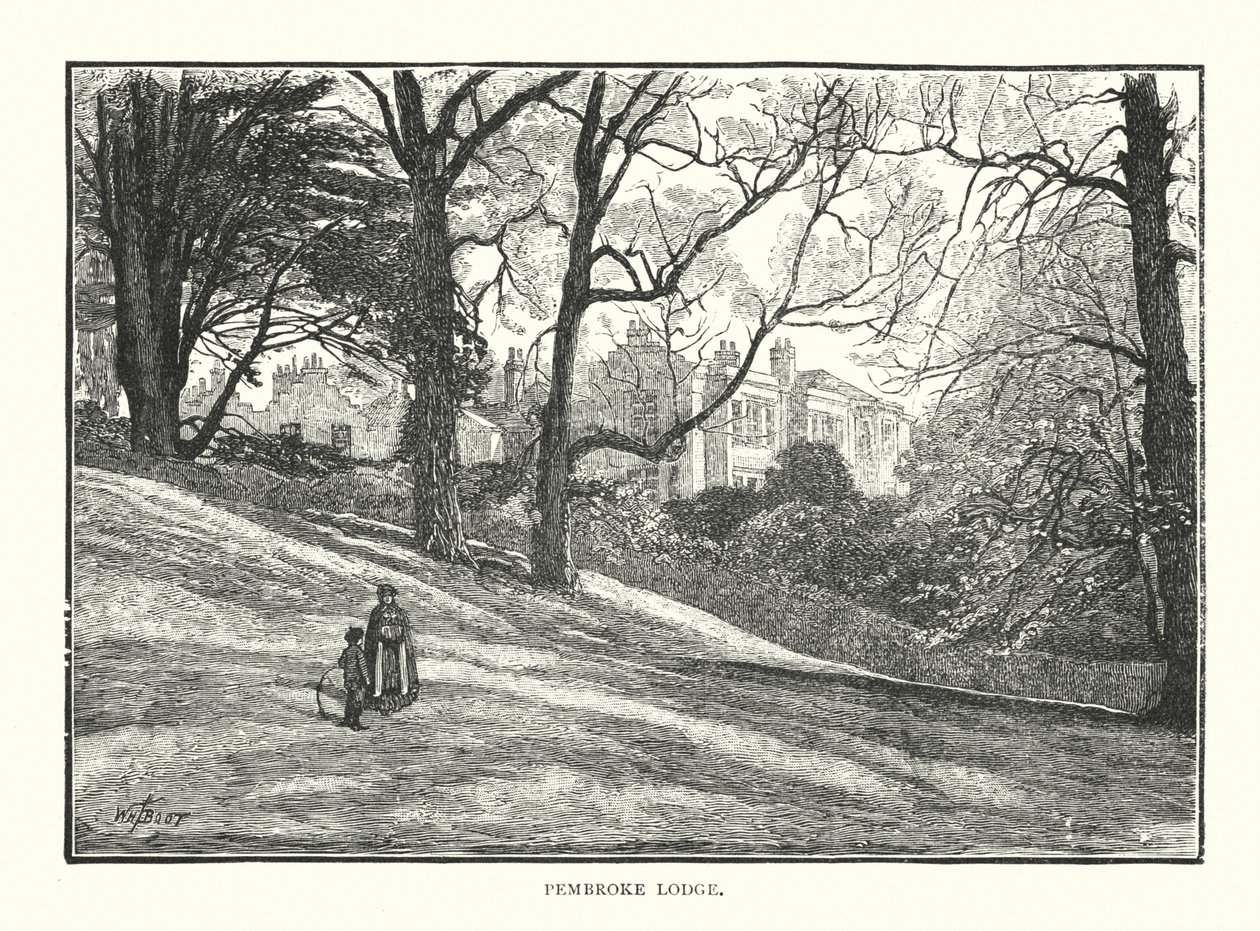 Pembroke Lodge (gravering) af English School