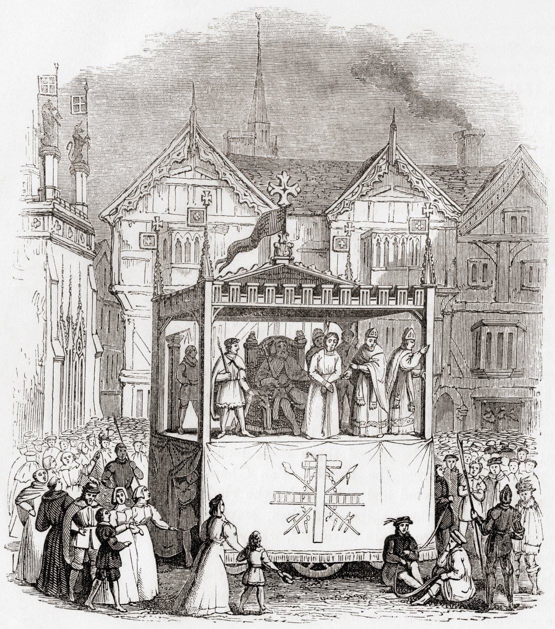 Opførelse af et passionsspil fra det 15. århundrede - The Trial and Crucifixion of Christ - af Smith