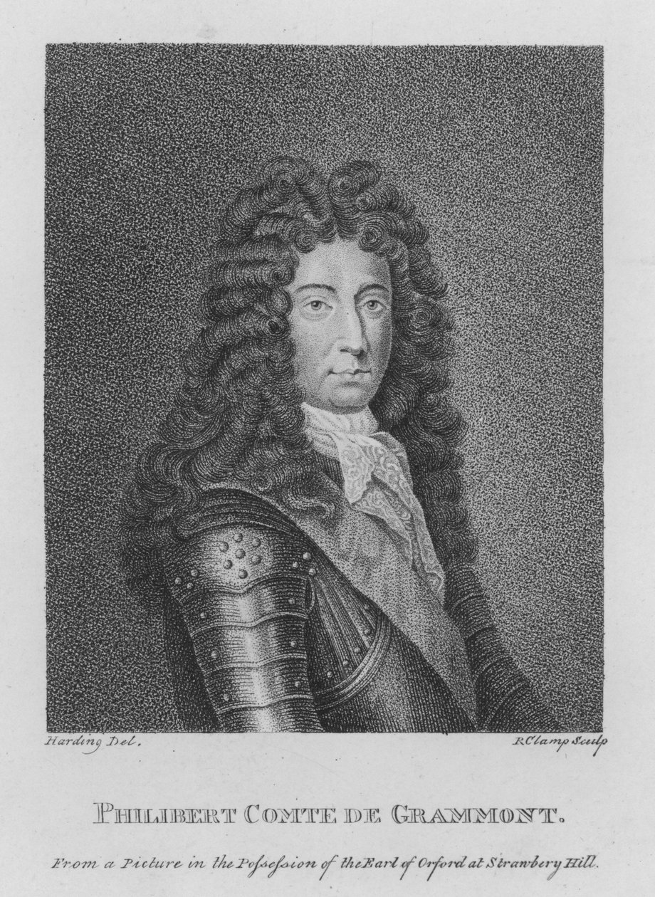 Philibert Comte de Grammont (kobberstik) af English School