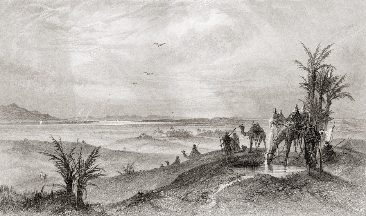 Pi Hahiroth og Det Røde Hav, hvor israelitterne slog lejr under deres udvandring fra Egypten, fra 