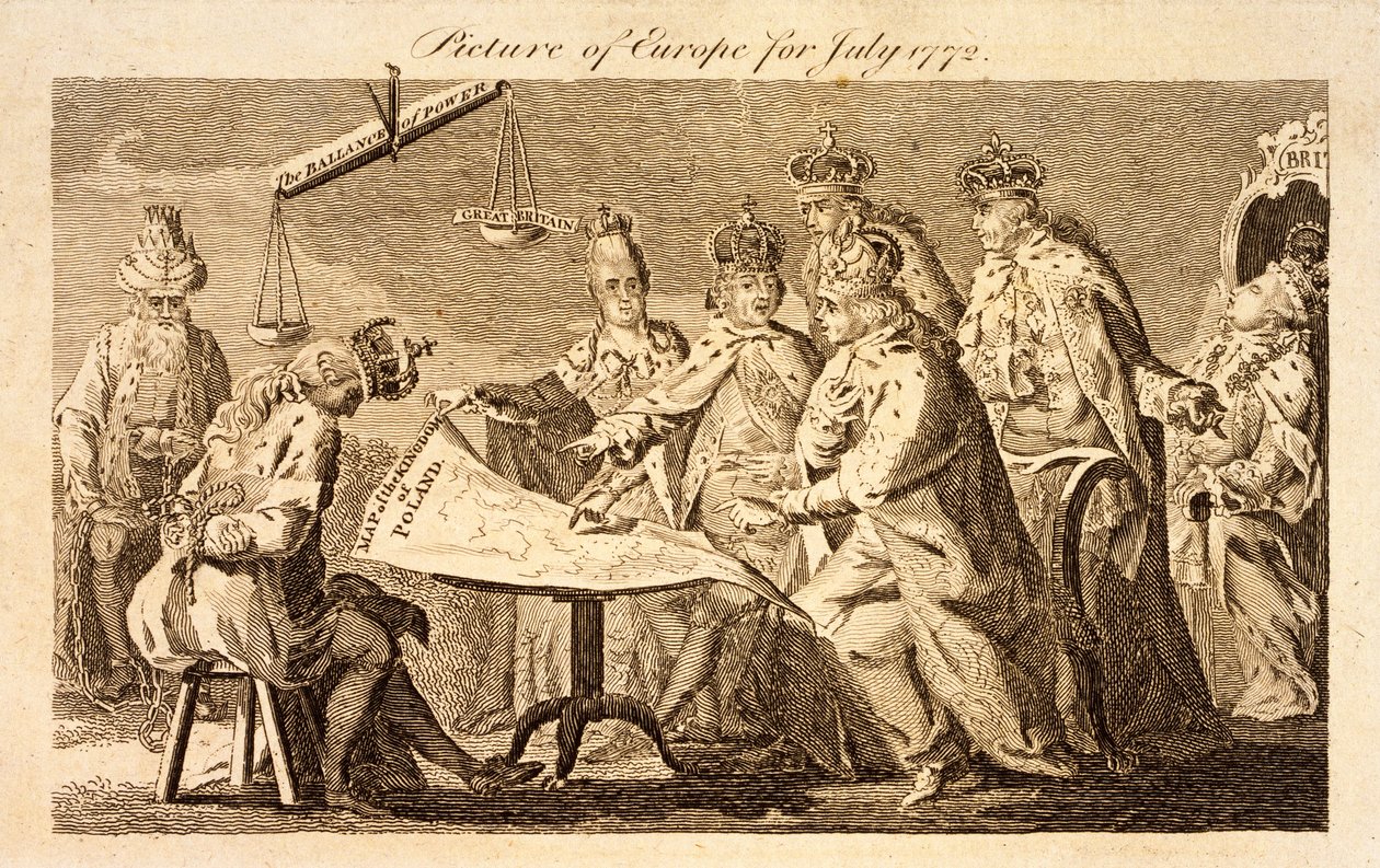 Billede af Europa for juli 1772, ca. 1772 (gravering) af English School