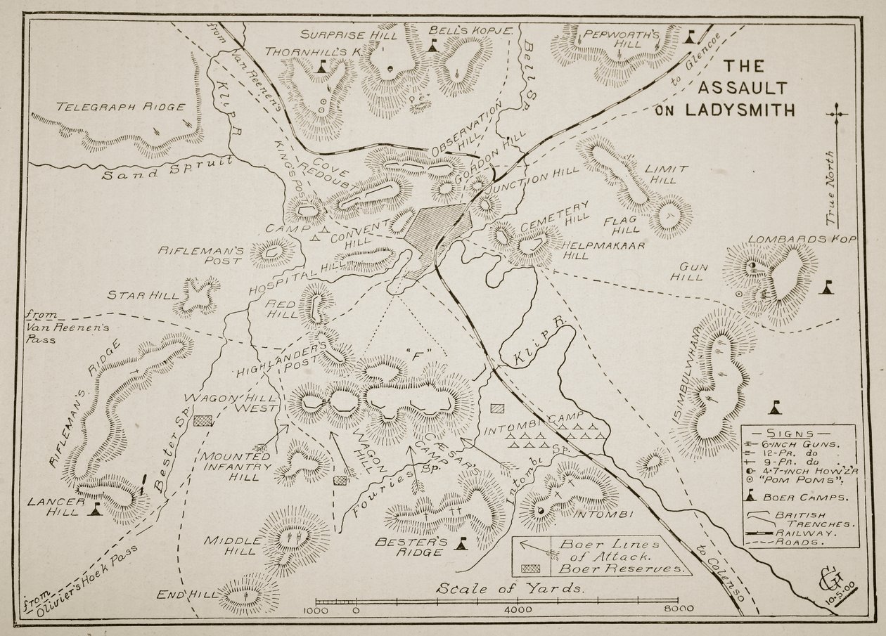 Plan for angrebet på Ladysmith af English School