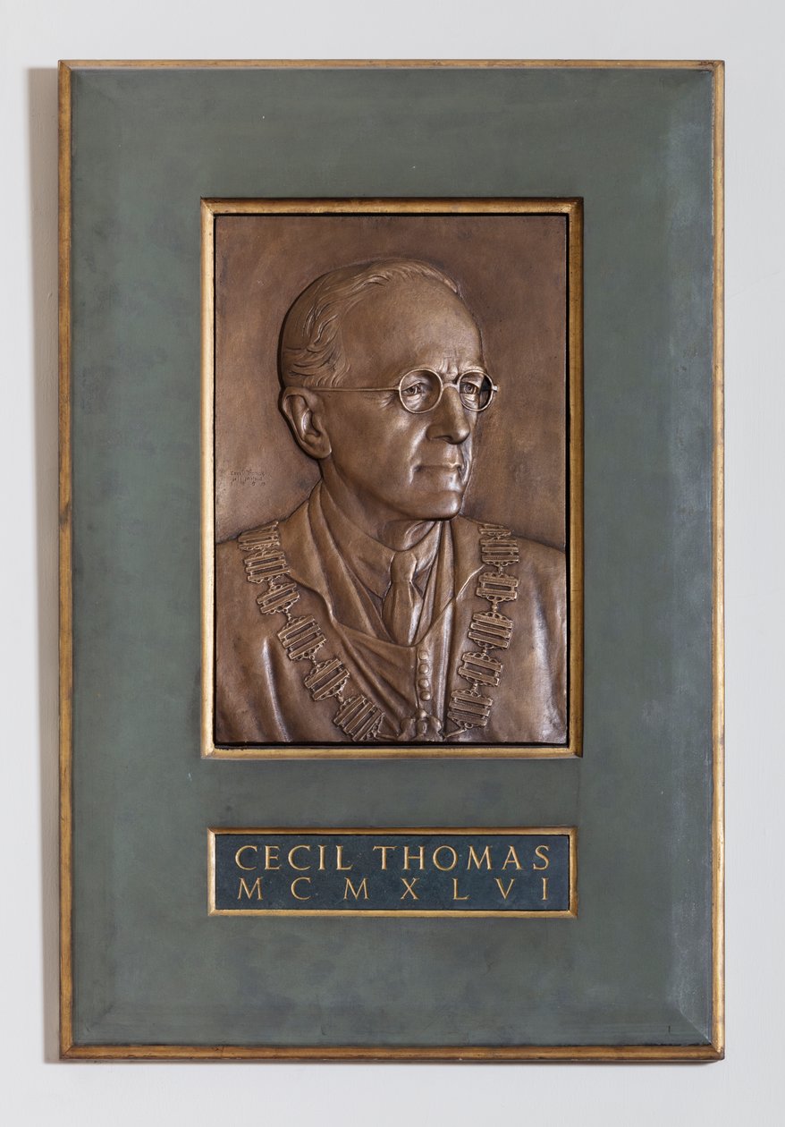 Plaquet med Cecil Thomas, billedhugger og medaljevinder, 1946 af English School