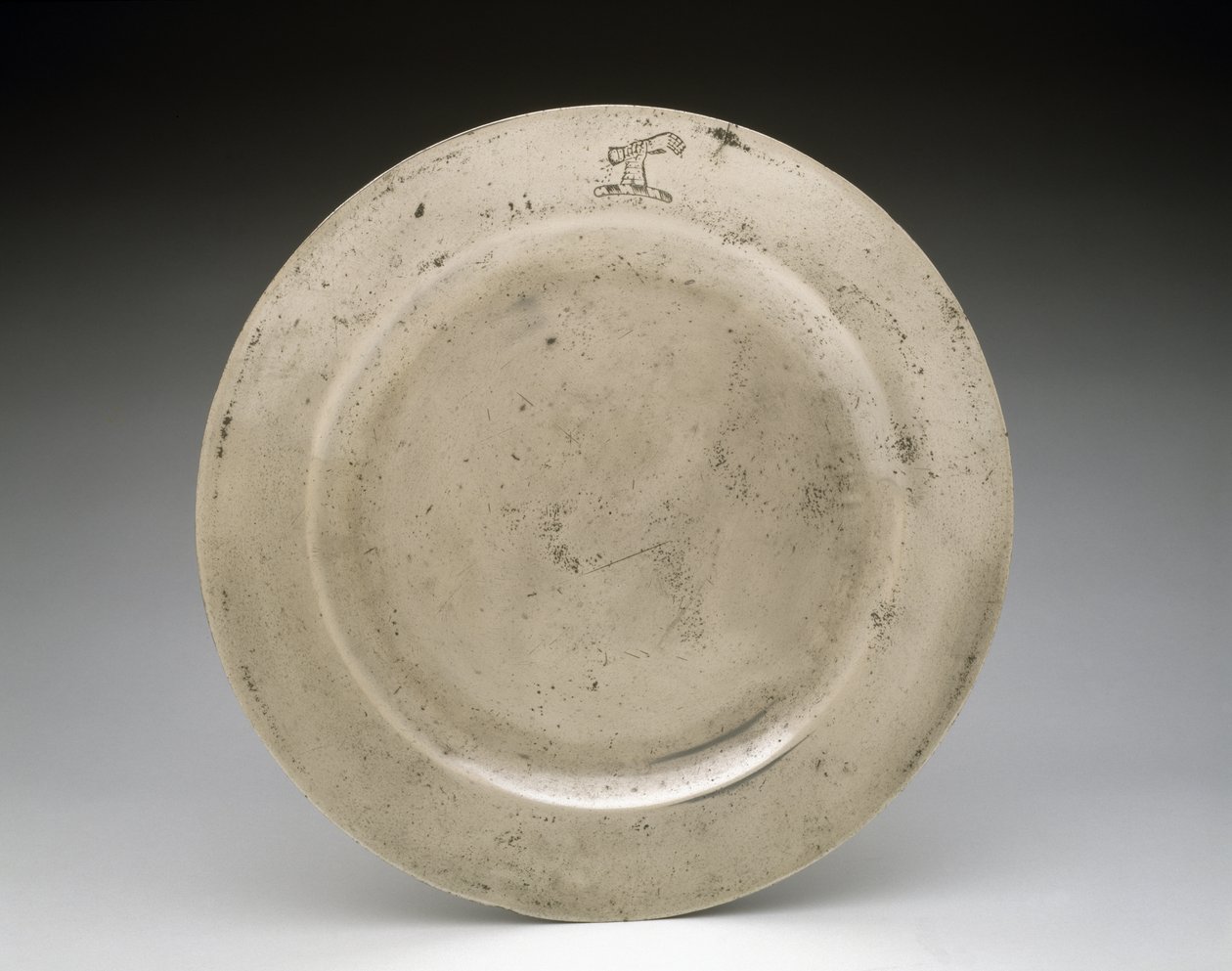 plade, c. 1750 (tin) af English School