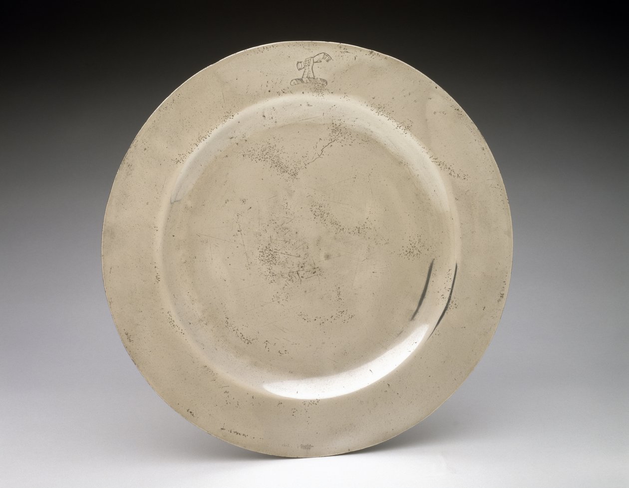 plade, c. 1750 (tin) af English School