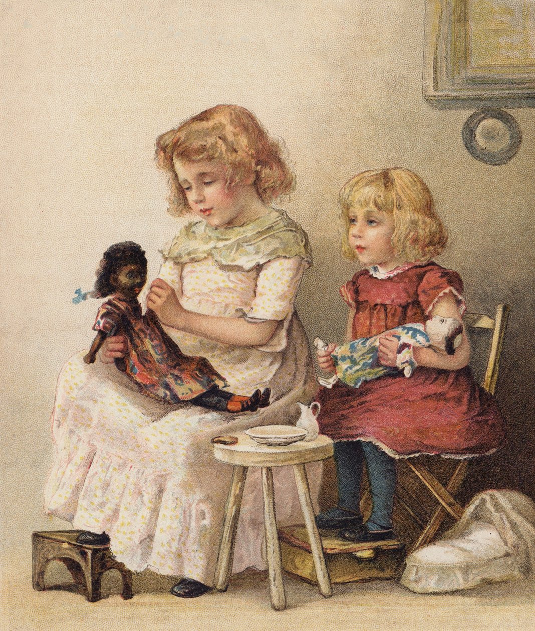 At spille på mødre (chromolitho) af English School